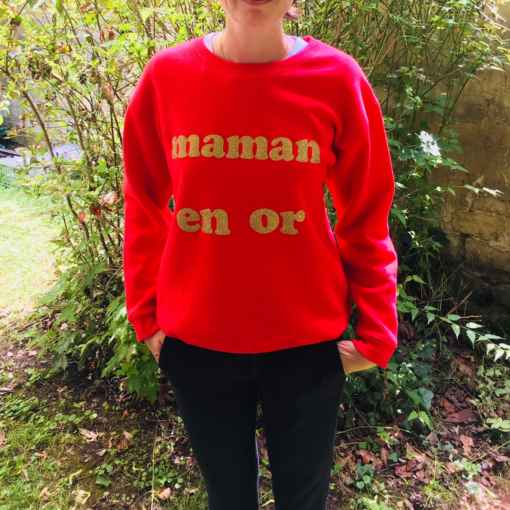 sweat maman en or